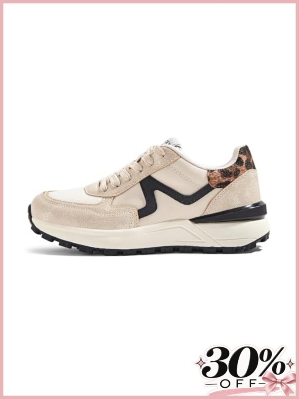 Retro Chunky Platform Lace-Up Walking Sneakers
